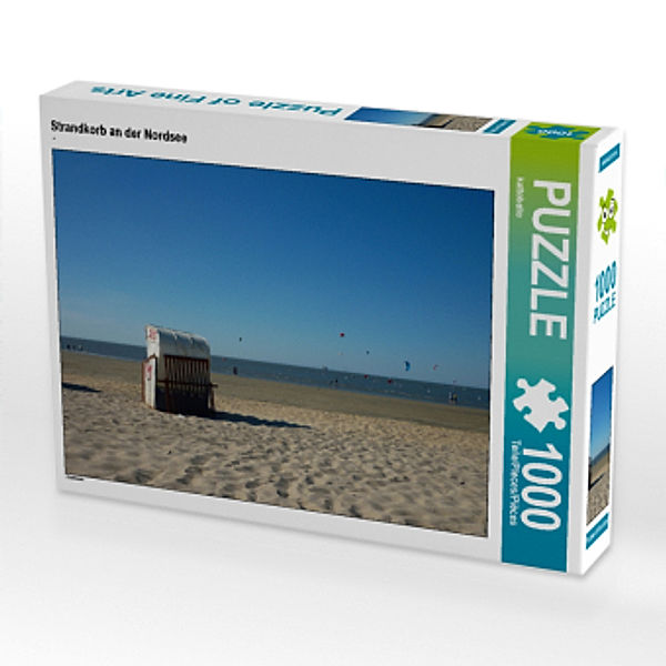 CALVENDO Puzzle Strandkorb an der Nordsee 1000 Teile Lege-Größe 64 x 48 cm Foto-Puzzle Bild von kattobello, Calvendo