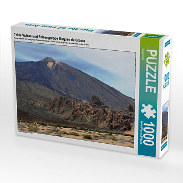 CALVENDO Puzzle Teide Vulkan und Felsengruppe Roques de Gracía 1000 Teile Lege-Größe 64 x 48 cm Foto-Puzzle Bild von Anj, Calvendo