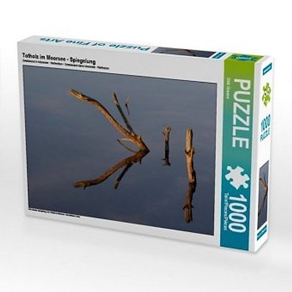 CALVENDO Puzzle Totholz im Moorsee - Spiegelung 1000 Teile Lege-Größe 64 x 48 cm Foto-Puzzle Bild von Dirk Grasse, Calvendo