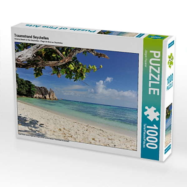 CALVENDO Puzzle Traumstrand Seychellen 1000 Teile Lege-Größe 64 x 48 cm Foto-Puzzle Bild von Jürgen Feuerer, Calvendo