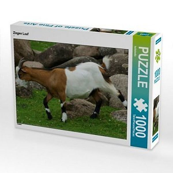 CALVENDO Puzzle Ziegen Lauf 1000 Teile Lege-Größe 64 x 48 cm Foto-Puzzle Bild von kattobello, Calvendo