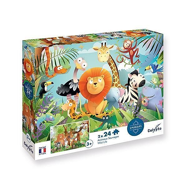 Carletto Deutschland, Calypto Calypto Tiere 2x24 Teile Puzzle