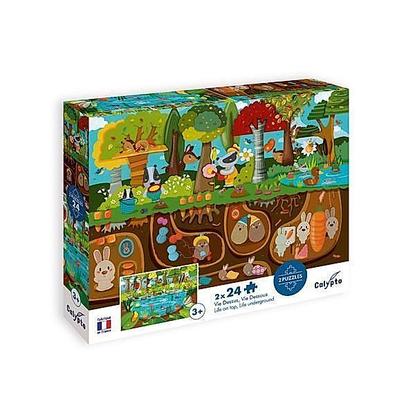 Carletto Deutschland, Calypto Calypto Waldtiere 2x24 Teile Puzzle