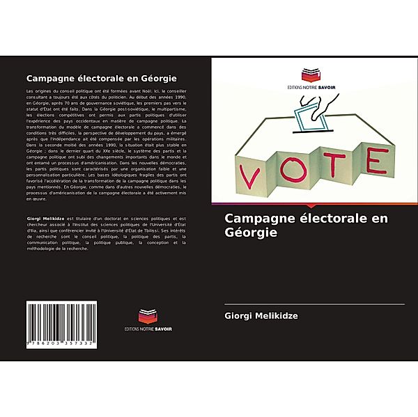 Campagne électorale en Géorgie, Giorgi Melikidze