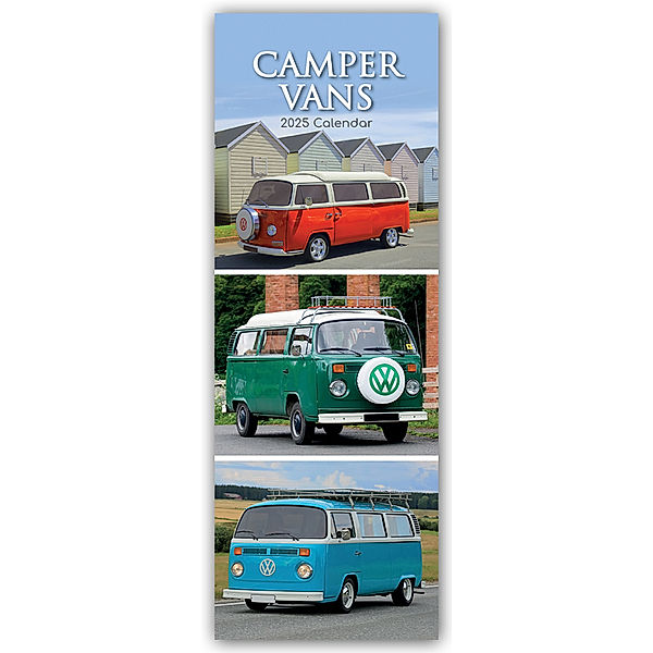 Camper - Camper Vans - Slimline-Kalender 2025, Gifted Stationery Co. Ltd