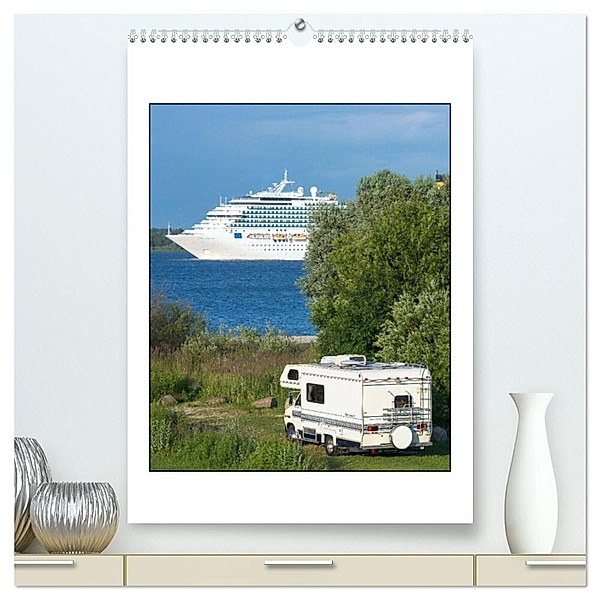 CAMPING-GLÜCK - Dein Urlaubsplaner (hochwertiger Premium Wandkalender 2024 DIN A2 hoch), Kunstdruck in Hochglanz, Globe VISUAL