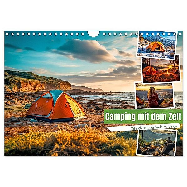 Camping mit dem Zelt (Wandkalender 2024 DIN A4 quer), CALVENDO Monatskalender, Steffen Gierok-Latniak