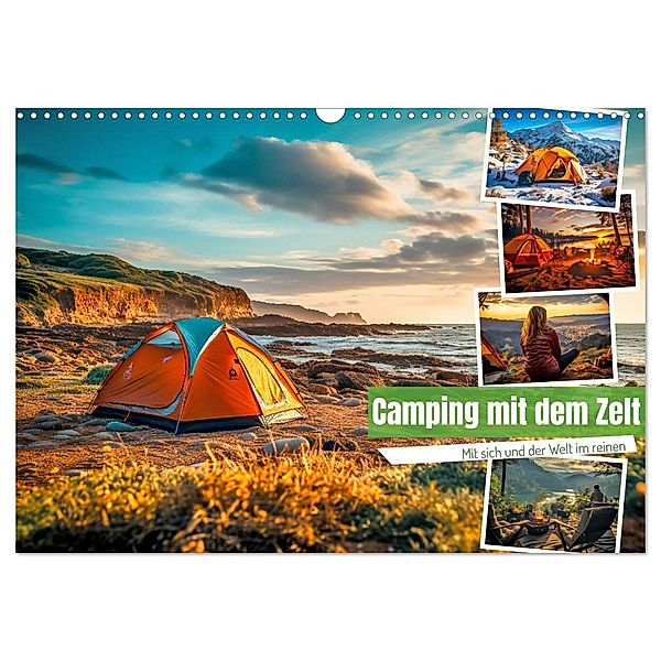 Camping mit dem Zelt (Wandkalender 2025 DIN A3 quer), CALVENDO Monatskalender, Calvendo, Steffen Gierok-Latniak