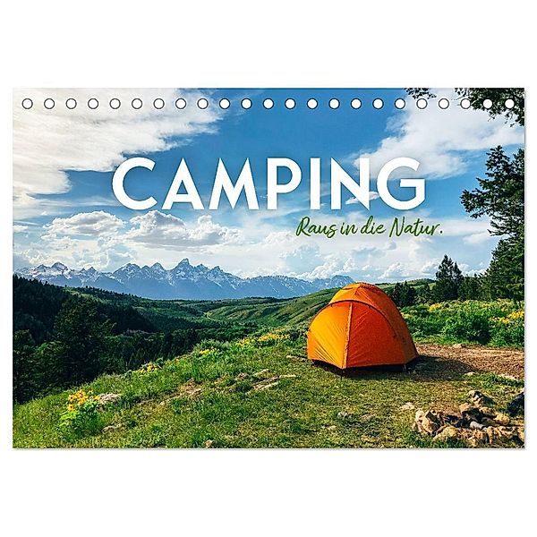 Camping - Raus in die Natur. (Tischkalender 2024 DIN A5 quer), CALVENDO Monatskalender, SF