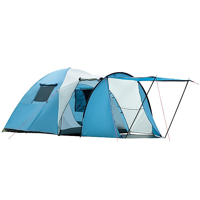 Camping Zelt mit Erdspieße, Abspannseile und Tragetasche blau Farbe: blau |  Weltbild.de
