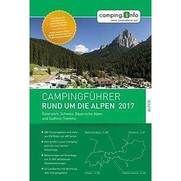 Campingführer Rund um die Alpen 2017