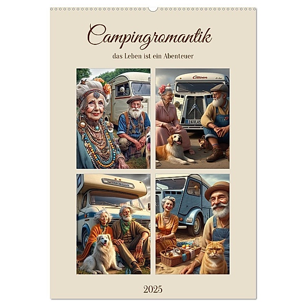 Campingromantik das Leben ist ein Abenteuer (Wandkalender 2025 DIN A2 hoch), CALVENDO Monatskalender, Calvendo, Herbert Reinecke