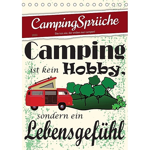 CampingSprüche (Tischkalender 2023 DIN A5 hoch), Sabine Löwer