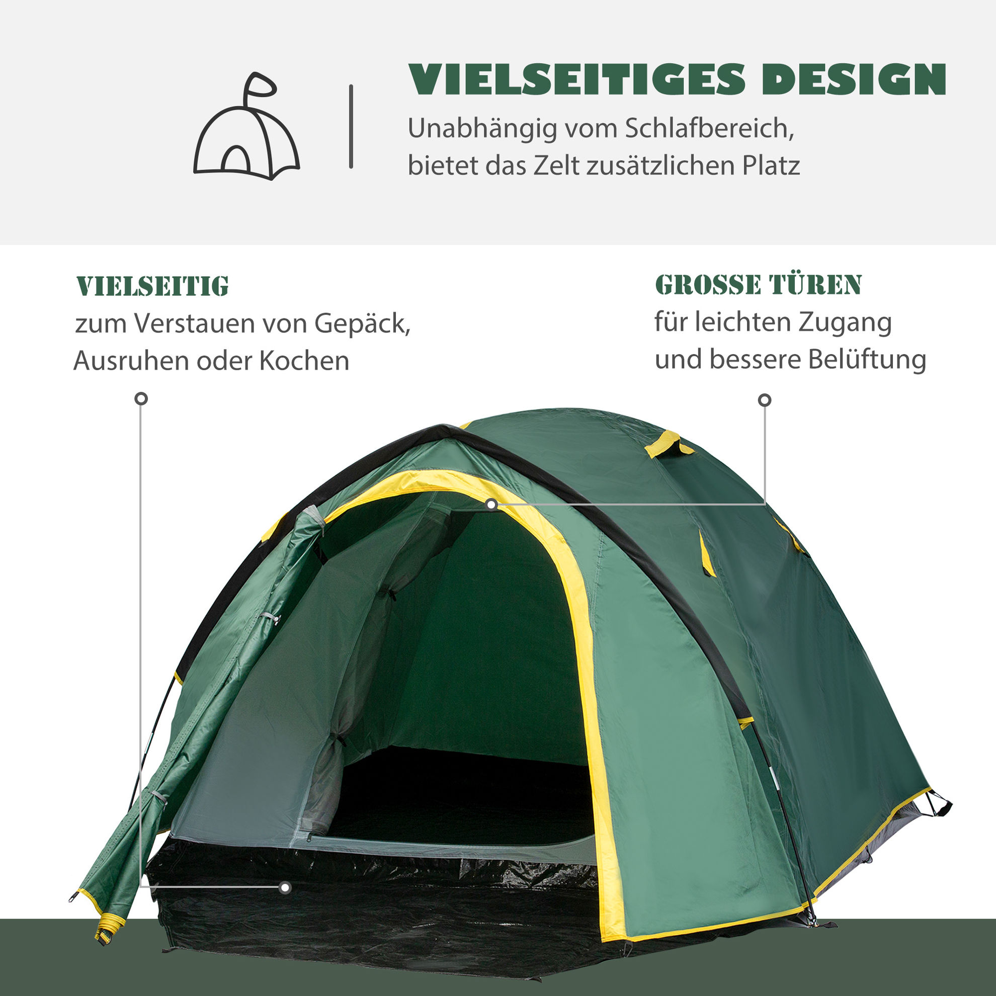 Campingzelt für 3-4 Personen jetzt bei Weltbild.de bestellen
