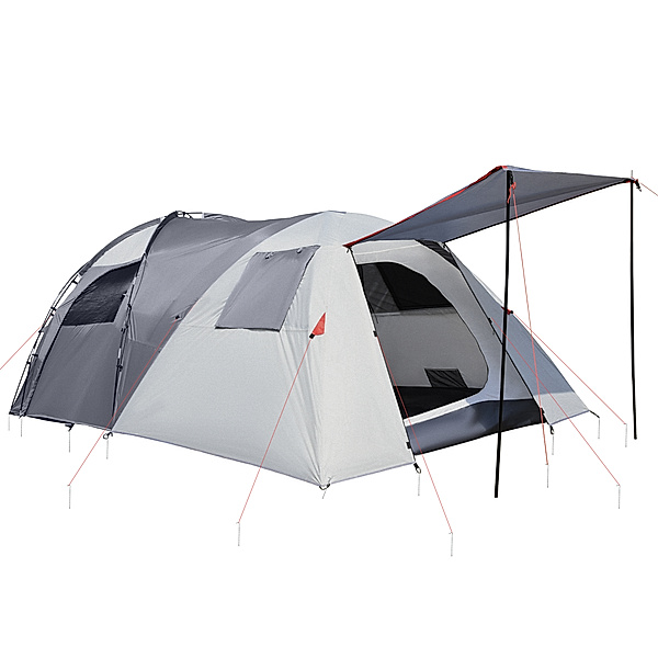 Campingzelt mit atmungsaktivem Netz und mobiler Matte grau (Farbe: grau)