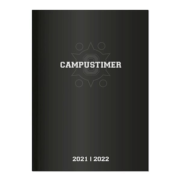 Campustimer Black - A6 Semester-Planer - Studenten-Kalender 2021/2022