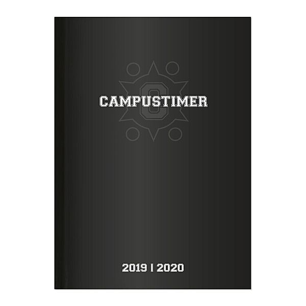 Campustimer Black - A6 Semesterplane 2019/2020, ALPHA EDITION