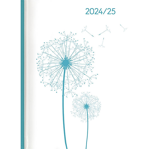 Campustimer Blowballs - A5 Semester-Planer - Studenten-Kalender 2024/2025 - Notiz-Buch - Pusteblume - Weekly - Alpha Edition