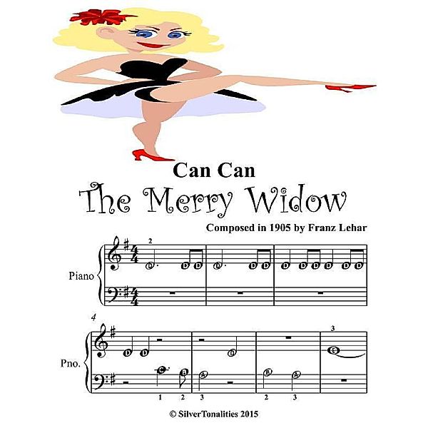 Can Can the Merry Widow - Beginner Tots Piano Sheet Music, Silver Tonalities