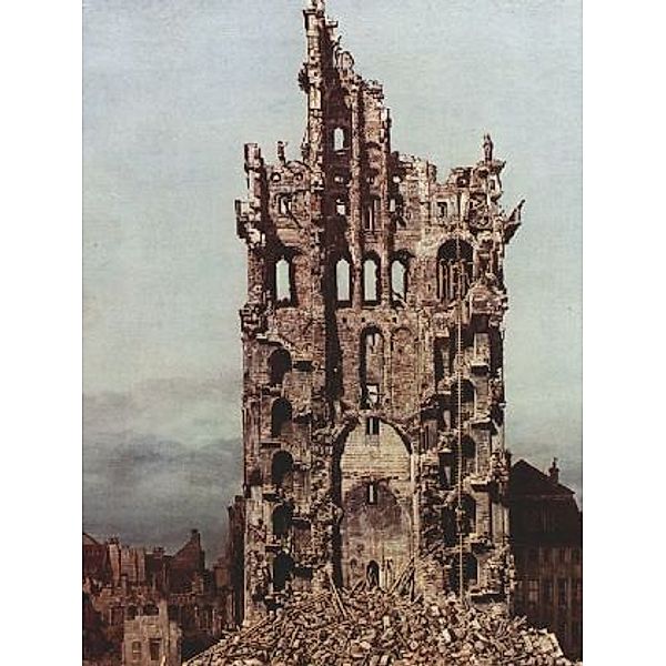 Canaletto (I) - Ansicht von Dresden, Die Ruine der Kreuzkirche, von Osten aus gesehen, Detail - 200 Teile (Puzzle)