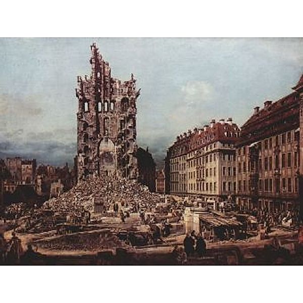 Canaletto (I) - Ansicht von Dresden, Die Ruine der Kreuzkirche, von Osten aus gesehen - 1.000 Teile (Puzzle)