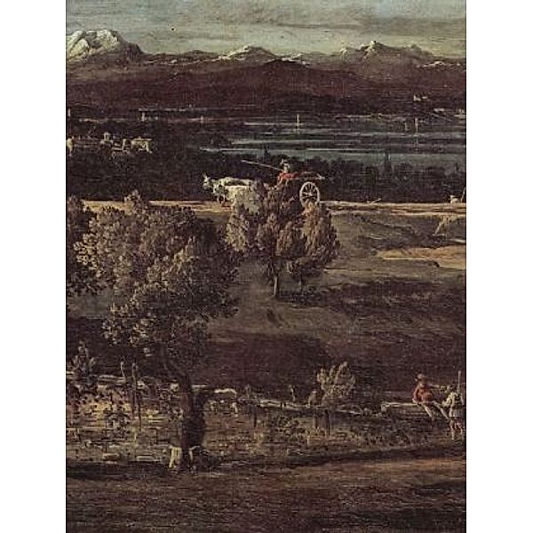 Canaletto (I) - Das Dorf Gazzada, Blick von Süd-Ost auf die Villa Melzi d'Eril, Detail - 200 Teile (Puzzle)