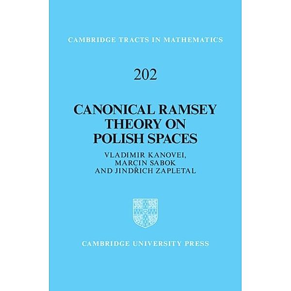 Canonical Ramsey Theory on Polish Spaces, Vladimir Kanovei