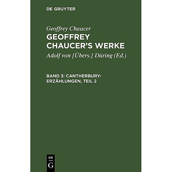 Cantherbury-Erzählungen, Teil 2, Geoffrey Chaucer