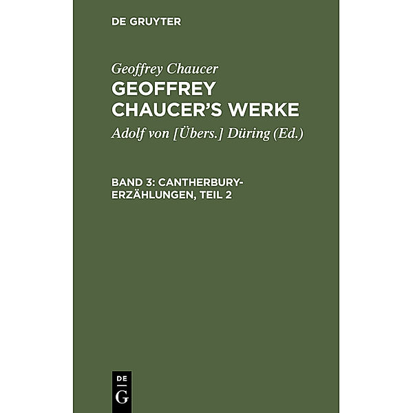 Cantherbury-Erzählungen, Teil 2, Geoffrey Chaucer