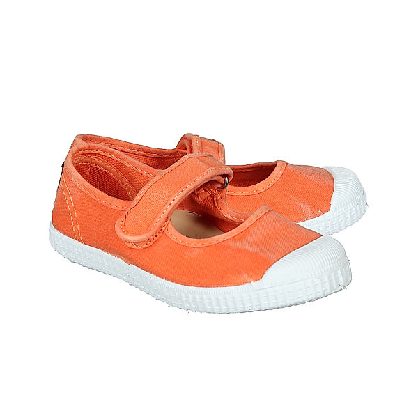 Natural World Canvas-Spangenschuhe ENZIMATI in mandarine