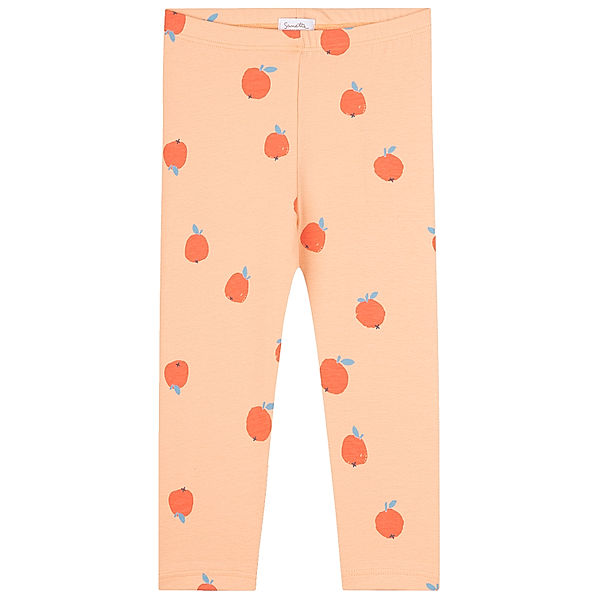 Sanetta Capri-Leggings APPLE ELA AOP in sunny peach