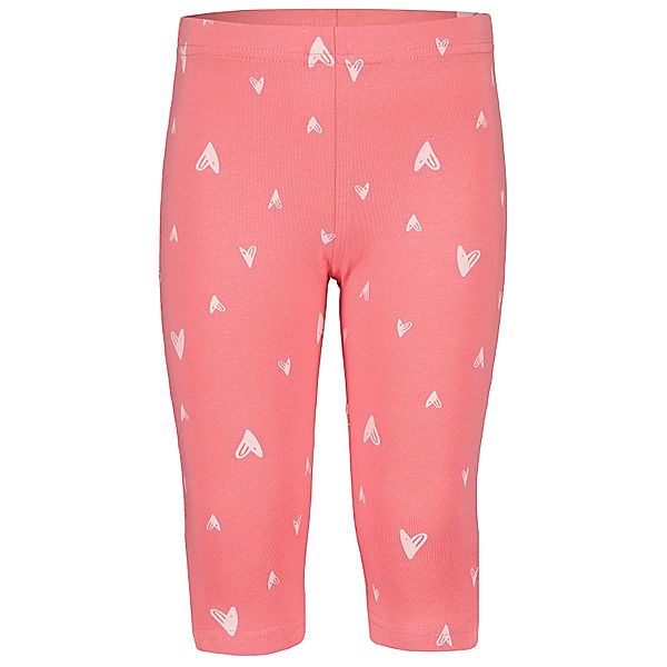 BLUE SEVEN Capri-Leggings HEARTS AOP in lachs