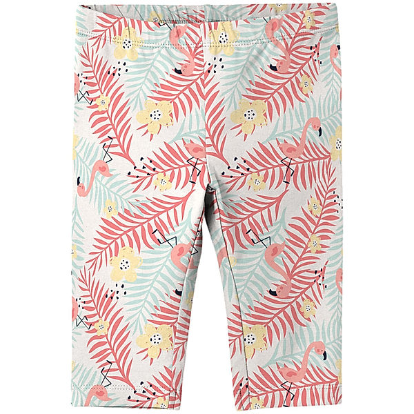 name it Capri-Leggings NMFVIVIAN TROPICAL in white alyssum