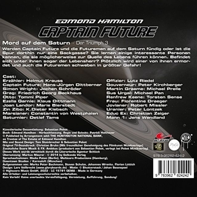 Captain Future - Der Triumph: Mord auf dem Saturn, 1 Audio-CD Hörbuch jetzt  bei Weltbild.de bestellen