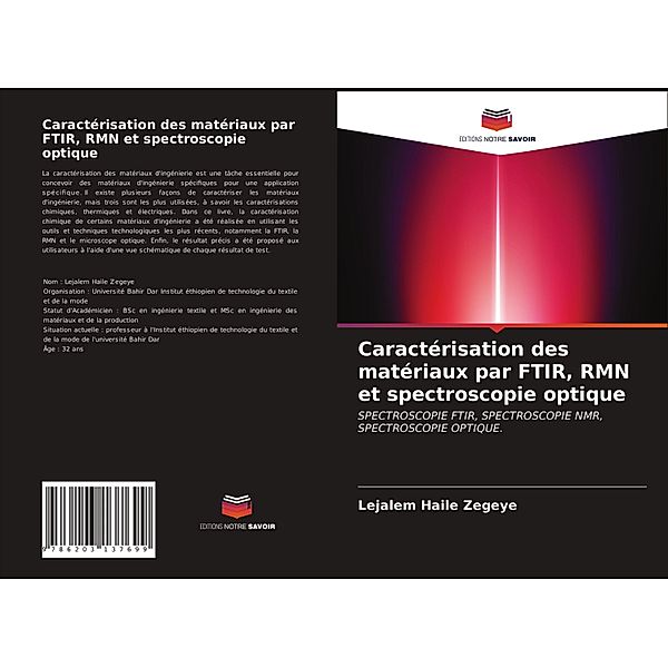Caractérisation des matériaux par FTIR, RMN et spectroscopie optique, Lejalem Haile Zegeye