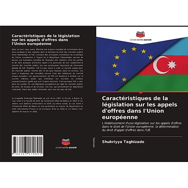 Caractéristiques de la législation sur les appels d'offres dans l'Union européenne, Shukriyya Taghizade