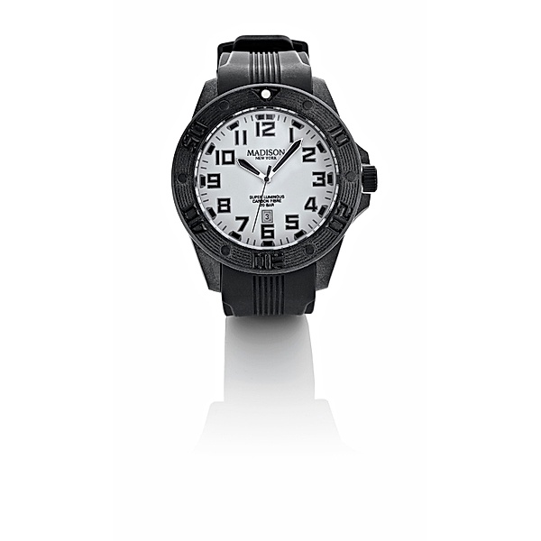 Carbon-Armbanduhr Diver schwarz