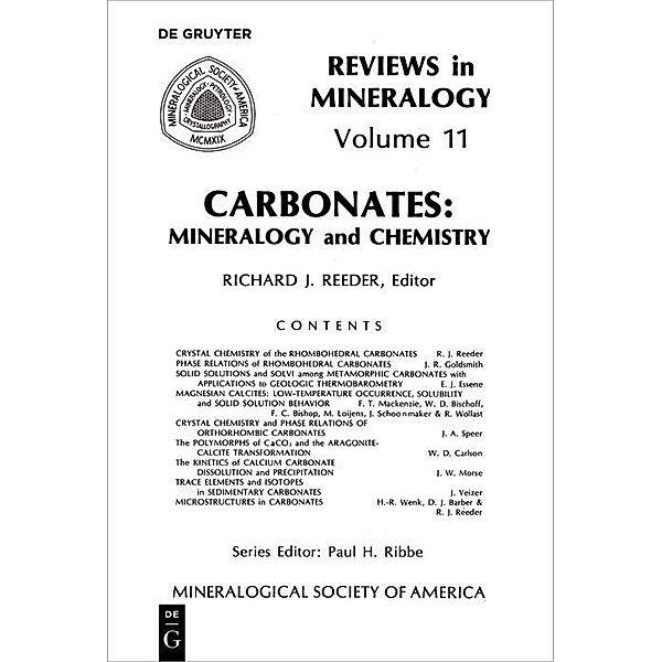 Carbonates / Reviews in Mineralogy and Geochemistry Bd.11