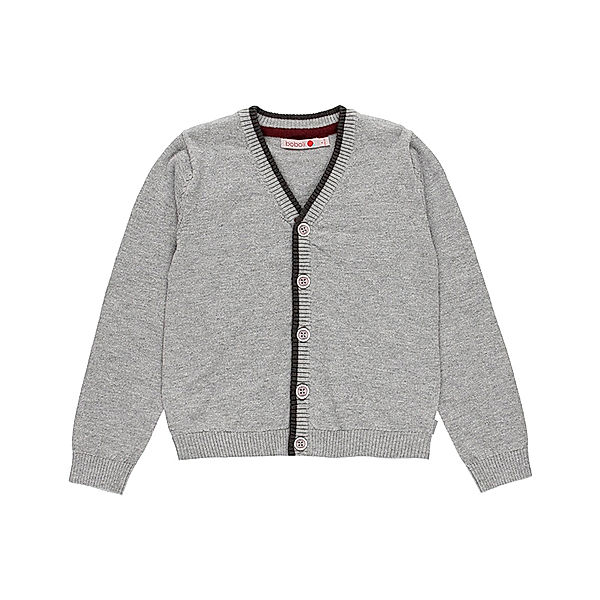 Boboli Cardigan FESTIVE mit Ellenbogenpatches in grau