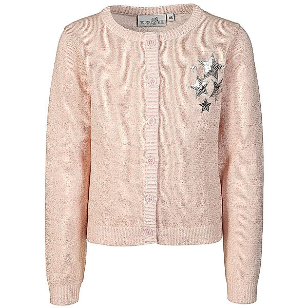 happy girls Cardigan STARS mit Glitzer in rose