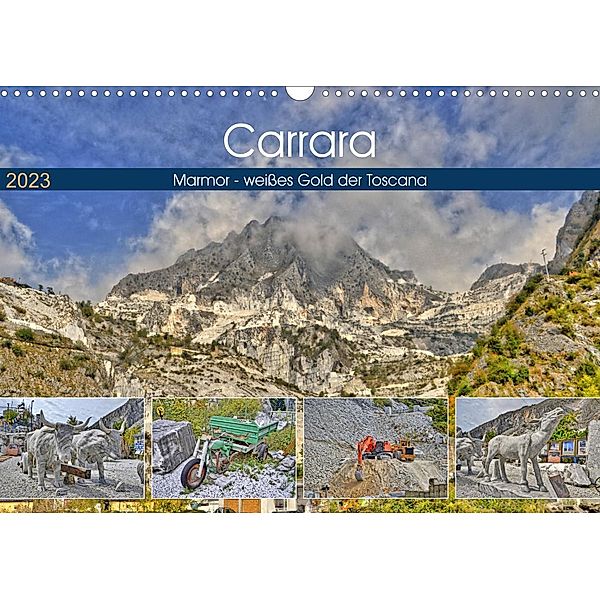 Carrara Marmor - weißes Gold der Toscana (Wandkalender 2023 DIN A3 quer), Günther Geiger