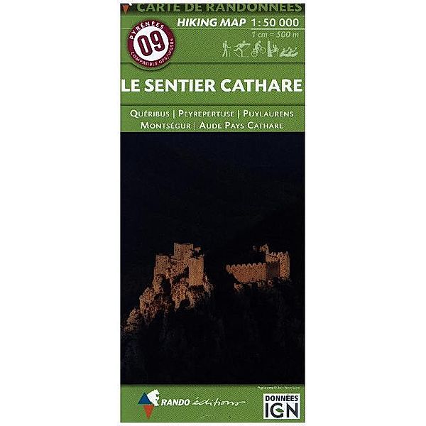 Carte de randonnées Pyrénées / RAN 9 / Carte de randonnées Pyrénées - Le Sentier Cathare