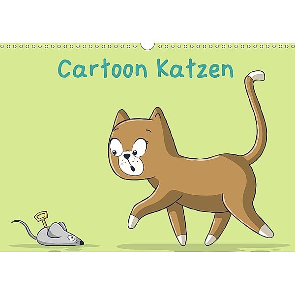 Cartoon Katzen (Wandkalender 2021 DIN A3 quer), Gabi Wolf