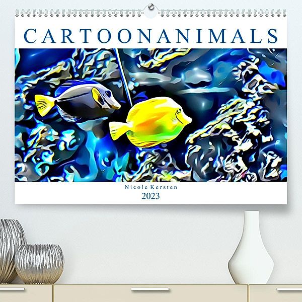 Cartoonanimals (Premium, hochwertiger DIN A2 Wandkalender 2023, Kunstdruck in Hochglanz), Nicole Kersten