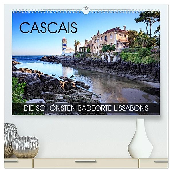 CASCAIS - die schönsten Badeorte Lissabons (hochwertiger Premium Wandkalender 2024 DIN A2 quer), Kunstdruck in Hochglanz, Val Thoermer