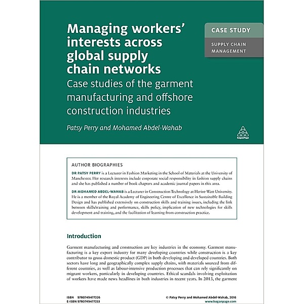 Case Study: Managing Workers' Interests Across Global Supply Chains Networks / Kogan Page Case Study Library, Patsy Perry, Mohamed Abdel-Wahab