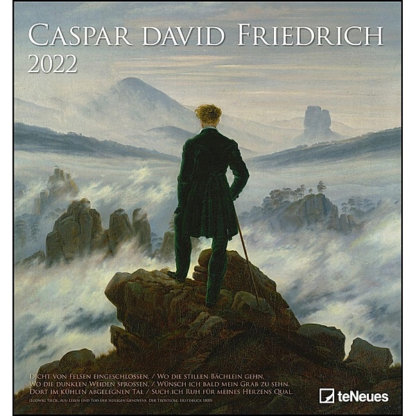 Caspar David Friedrich 2022 - Kunst-Kalender - Wand-Kalender - 45x48