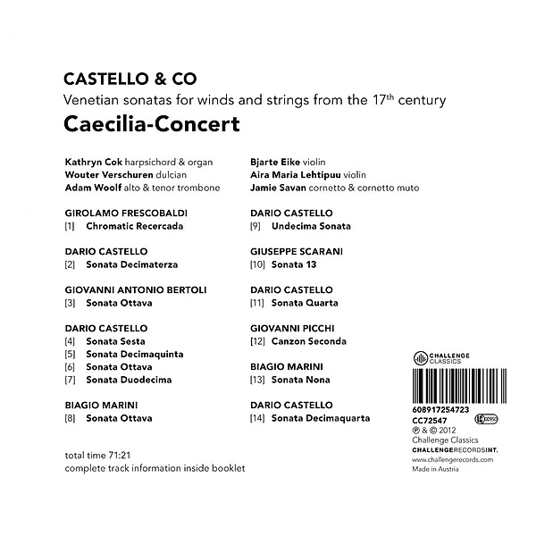 Castello & Co:Venetian Sonatas, Caecilia-Concert