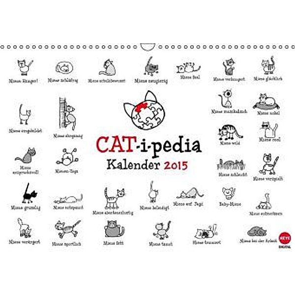 CAT-i-pedia Posterkalender (Wandkalender 2015 DIN A3 quer), Studio B