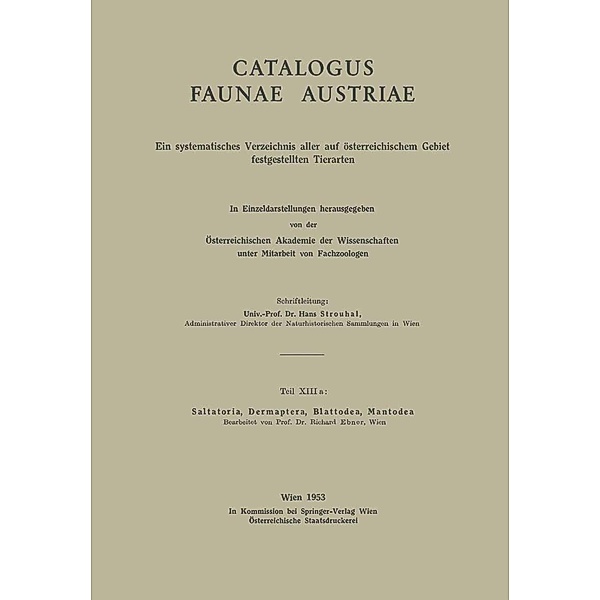 Catalogus Faunae Austriae / Catalogus Faunae Austriae Bd.13 / a